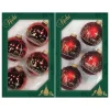 Krebs Glas Lauscha Weihnachtsschmuck<Christbaumkugeln "Heilige Nacht" in Rot - 8 Stück - Ø 7 cm