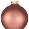 Krebs Glas Lauscha Weihnachtsschmuck<Christbaumkugeln in Braun - 8 Stück - Ø 7 cm
