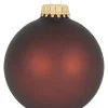 Krebs Glas Lauscha Weihnachtsschmuck<Christbaumkugeln in Braun - 8 Stück