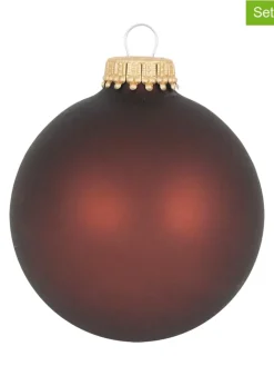 Krebs Glas Lauscha Weihnachtsschmuck<Christbaumkugeln in Braun - 8 Stück