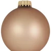 Krebs Glas Lauscha Weihnachtsschmuck<Christbaumkugeln in Hellbraun - 8 Stück - Ø 7 cm
