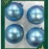Krebs Glas Lauscha Weihnachtsschmuck<Christbaumkugeln in Hellblau - 4 Stück