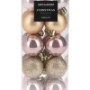 WellHome Weihnachtsschmuck<Christbaumkugeln in Rosa/ Gold - 20 Stück - Ø 4 cm