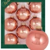 Krebs Glas Lauscha Weihnachtsschmuck<Christbaumkugeln in Rosa - 8 Stück