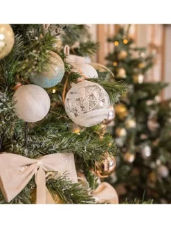 WellHome Weihnachtsschmuck<Christbaumkugeln in Silber - 35 Stück - Ø 6 cm