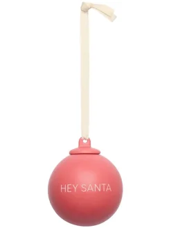 Design Letters Weihnachtsschmuck<Christbaumkugeln "XMAS" in Pink/ Lila - 4 Stück