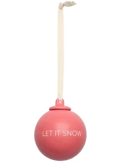 Design Letters Weihnachtsschmuck<Christbaumkugeln "XMAS" in Pink/ Lila - 4 Stück