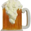 Krebs Glas Lauscha Weihnachtsschmuck<Christbaumornament "Bierkrug" in Hellbraun - (L)12 cm