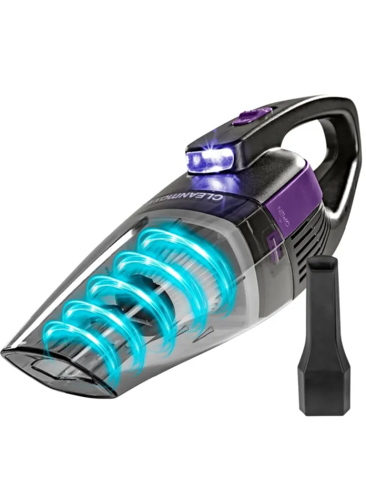 CLEANmaxx Staubsauger<Akku-Handstaubsauger - kabel- & beutellos - mit EPA-Filter & LED-Licht