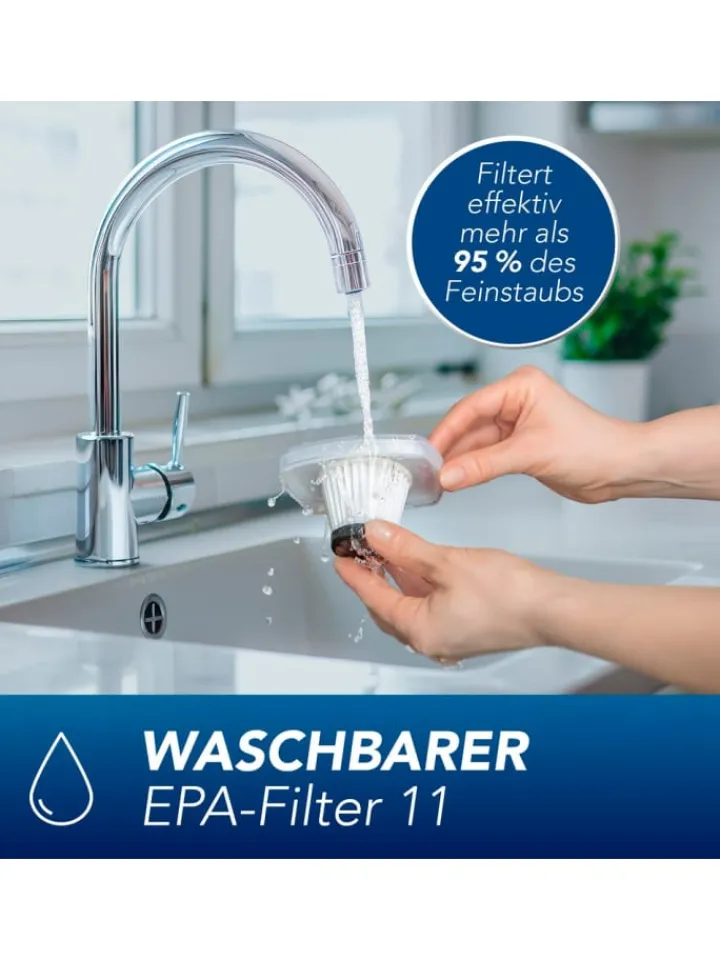 CLEANmaxx Staubsauger<Akku-Handstaubsauger - kabel- & beutellos - mit EPA-Filter & LED-Licht