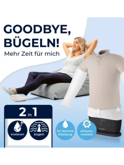 CLEANmaxx Bügeleisen<Bügler für Hemden, Blusen & Hosen - Schwarz