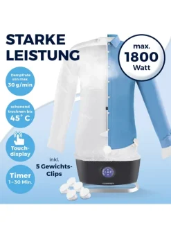 CLEANmaxx Bügeleisen<Bügler mit Dampffunktion für Hemden & Blusen + Bügler-Aufsatz für
