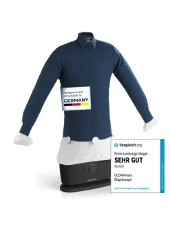 CLEANmaxx Bügeleisen<Bügler mit Timerfunktion für Hemden & Blusen - silber/schwarz