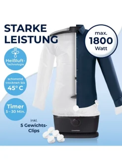 CLEANmaxx Bügeleisen<Bügler mit Timerfunktion für Hemden & Blusen - silber/schwarz