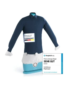 CLEANmaxx Bügeleisen<Bügler mit Timerfunktion für Hemden & Blusen - Blau
