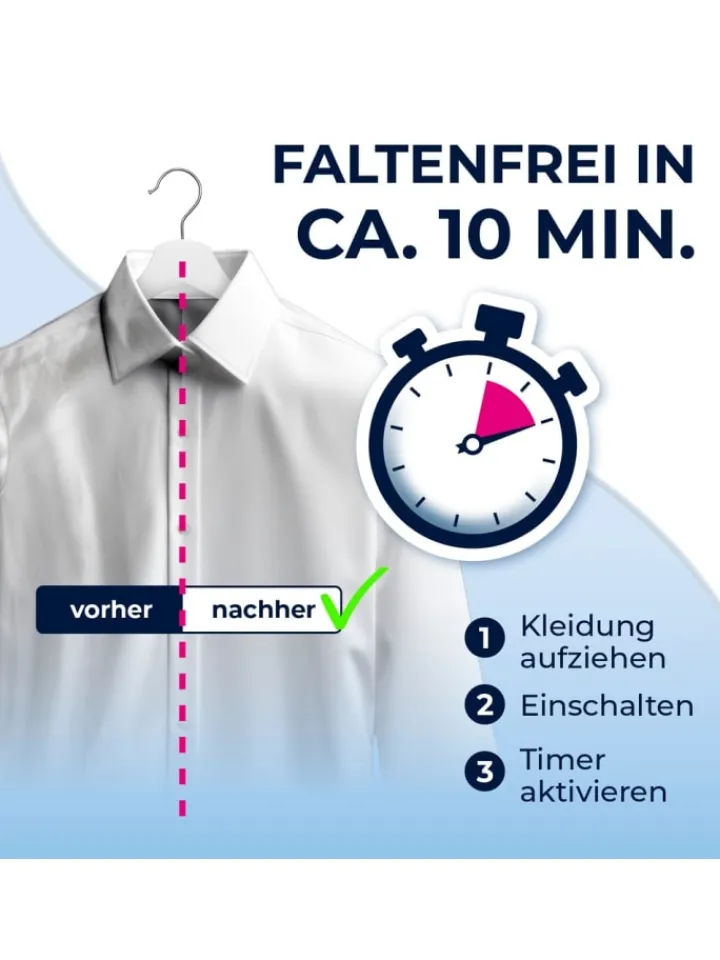 CLEANmaxx Bügeleisen<Bügler mit Timerfunktion für Hemden & Blusen - Blau