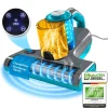 CLEANmaxx Staubsauger<Milben-Handstaubsauger mit UV-C-Licht 450W grau/blau