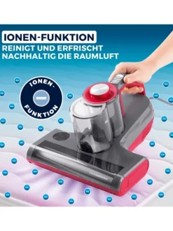 CLEANmaxx Staubsauger<Milben-Handstaubsauger mit UV-C-Licht 450W grau/rot
