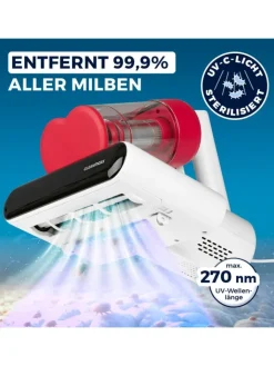 CLEANmaxx Staubsauger<Milben-Handstaubsauger 400W weiß/rot