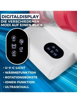 CLEANmaxx Staubsauger<Milben-Handstaubsauger 400W weiß/rot