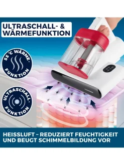 CLEANmaxx Staubsauger<Milben-Handstaubsauger 400W weiß/rot