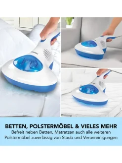 CLEANmaxx Staubsauger<Milben-Handstaubsauger mit UV-C-Licht - blau/weiß