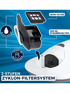 CLEANmaxx Staubsauger<Milbensauger Vibration - entfernt 99,9 % aller Milben - mit UV-C-Licht