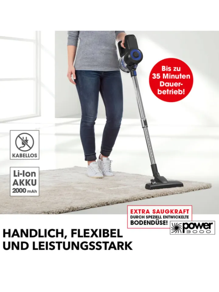 CLEANmaxx Staubsauger<Zyklon-Staubsauger - schwarz/blau