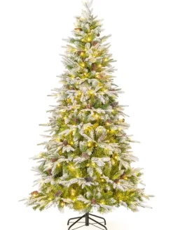 COSTWAY Künstliche Weihnachtsbäume<190cm Künstlich PE Weihnachtsbaum LED in Grün