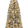 COSTWAY Künstliche Weihnachtsbäume<150cm Künstlich Weihnachtsbaum mit Beleuchtung in Weiß