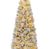 COSTWAY Künstliche Weihnachtsbäume<180cm Künstlich Weihnachtsbaum mit Beleuchtung in Weiß
