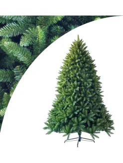 COSTWAY Künstliche Weihnachtsbäume<180cm Künstlicher Weihnachtsbaum mit Metallständer in Grün