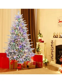 COSTWAY Künstliche Weihnachtsbäume<210cm Künstlicher Weihnachtsbaum in Grün