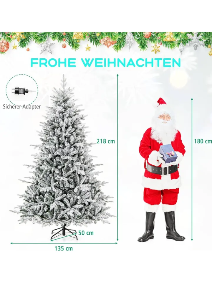 COSTWAY Künstliche Weihnachtsbäume<210cm Künstlicher Weihnachtsbaum in Grün