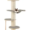 COSTWAY Katzen<120cm Kratzbaum Holz in Grau