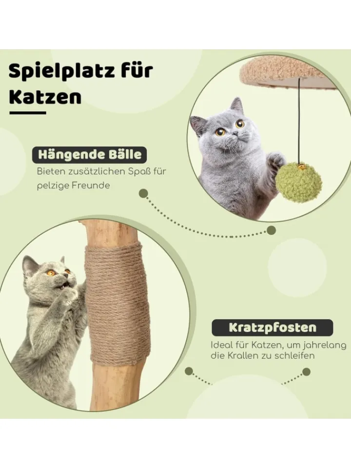 COSTWAY Katzen<110cm Kratzbaum in Grün