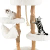 COSTWAY Katzen<87cm Kratzbaum in Weiß