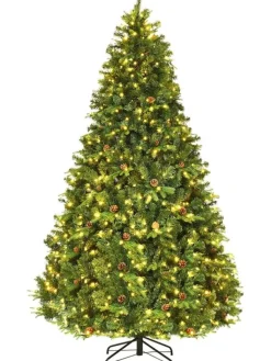 COSTWAY Künstliche Weihnachtsbäume<240cm LED Künstlicher Weihnachtsbaum in Grün