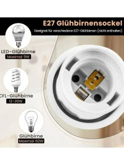 COSTWAY Stehleuchten<146cm Stehlampe in Grau
