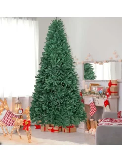 COSTWAY Künstliche Weihnachtsbäume<270cm Weihnachtsbaum Christbaum in Grün