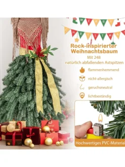 COSTWAY Künstliche Weihnachtsbäume<150cm Weihnachtsbaum in Schneiderpuppen-Optik in Bunt