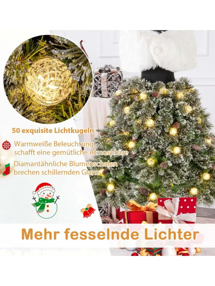 COSTWAY Künstliche Weihnachtsbäume<150cm Weihnachtsbaum in Schneiderpuppen-Optik in Grün