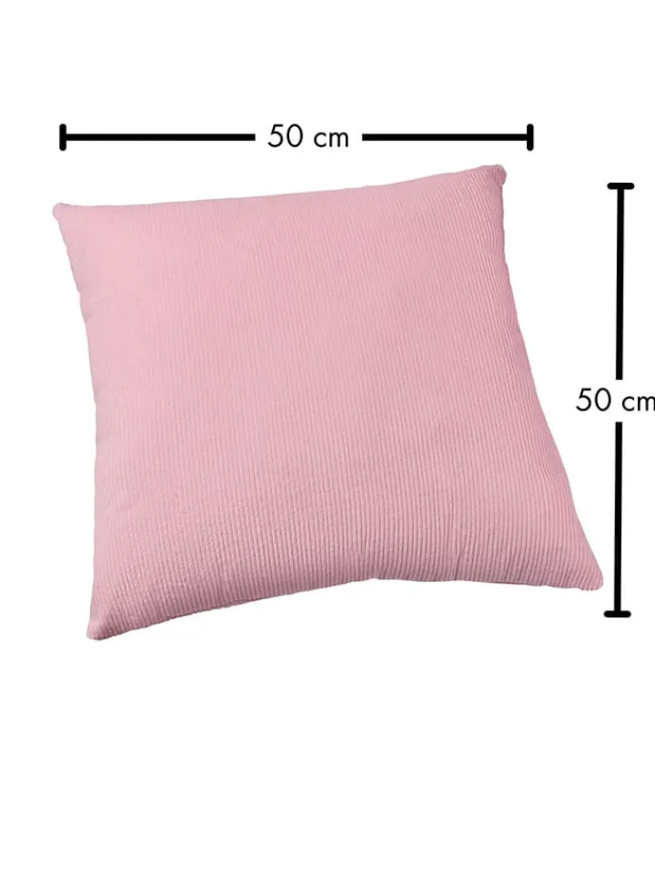 FYNCH-HATTON Kissen & Kissenhüllen<Cordkissen "Wanja" in Rosa - (L)50 x (B)50 cm