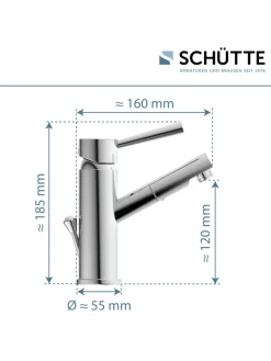 Franz Joseph Schütte Badarmaturen<CORNWALL Waschtischarmatur, Chrom