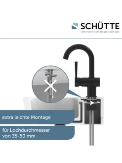 Franz Joseph Schütte Badarmaturen<CORNWALL Waschtischarmatur, Schwarz matt