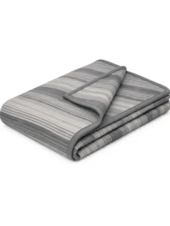 biederlack Wohndecken & Plaids<Cotton Home Wohndecke Lines in grau
