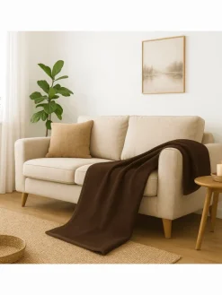biederlack Wohndecken & Plaids<Cotton Home Wohndecke Uni in taupe