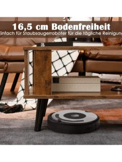 COSTWAY Tische<Couchtisch 2 Ebenen 70x50x41cm in Braun