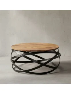KADIMA DESIGN Tische<Couchtisch | Sheesham/Metall, 60x30x60cm, Industrial
