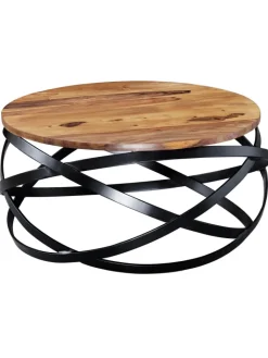 KADIMA DESIGN Tische<Couchtisch | Sheesham/Metall, 60x30x60cm, Industrial